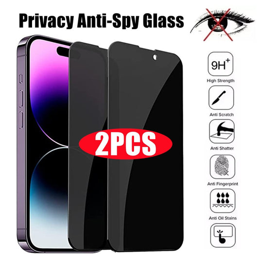 2PCS Privacy Screen Protector for IPhone 14 11 12 13 PRO MAX Mini Anti-Spy Tempered Glass for IPhone XS Max XR X 6 7 8 Plus SE